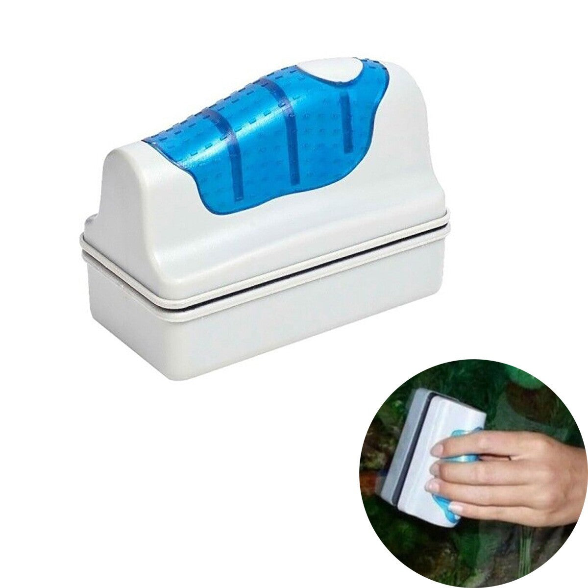 PULITORE MAGNETICO TERGI VETRO PER ACQUARIO SPAZZOLA CALAMITA PULIZIA SC-871