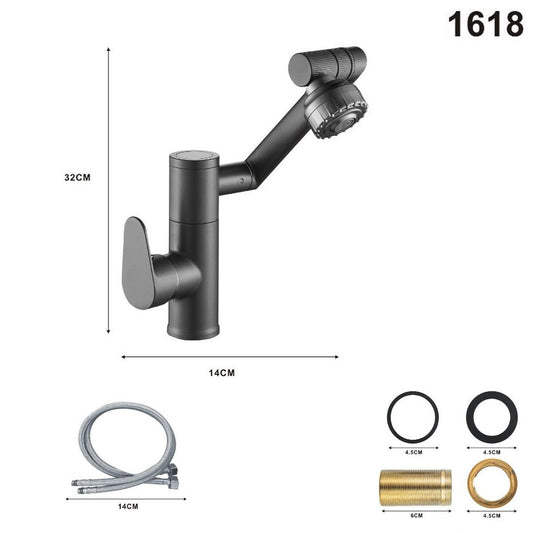 ROBINET DE CUISINE MITIGEUR NOIR MONOCOMMANDE ROTATION 360° BEC 1618