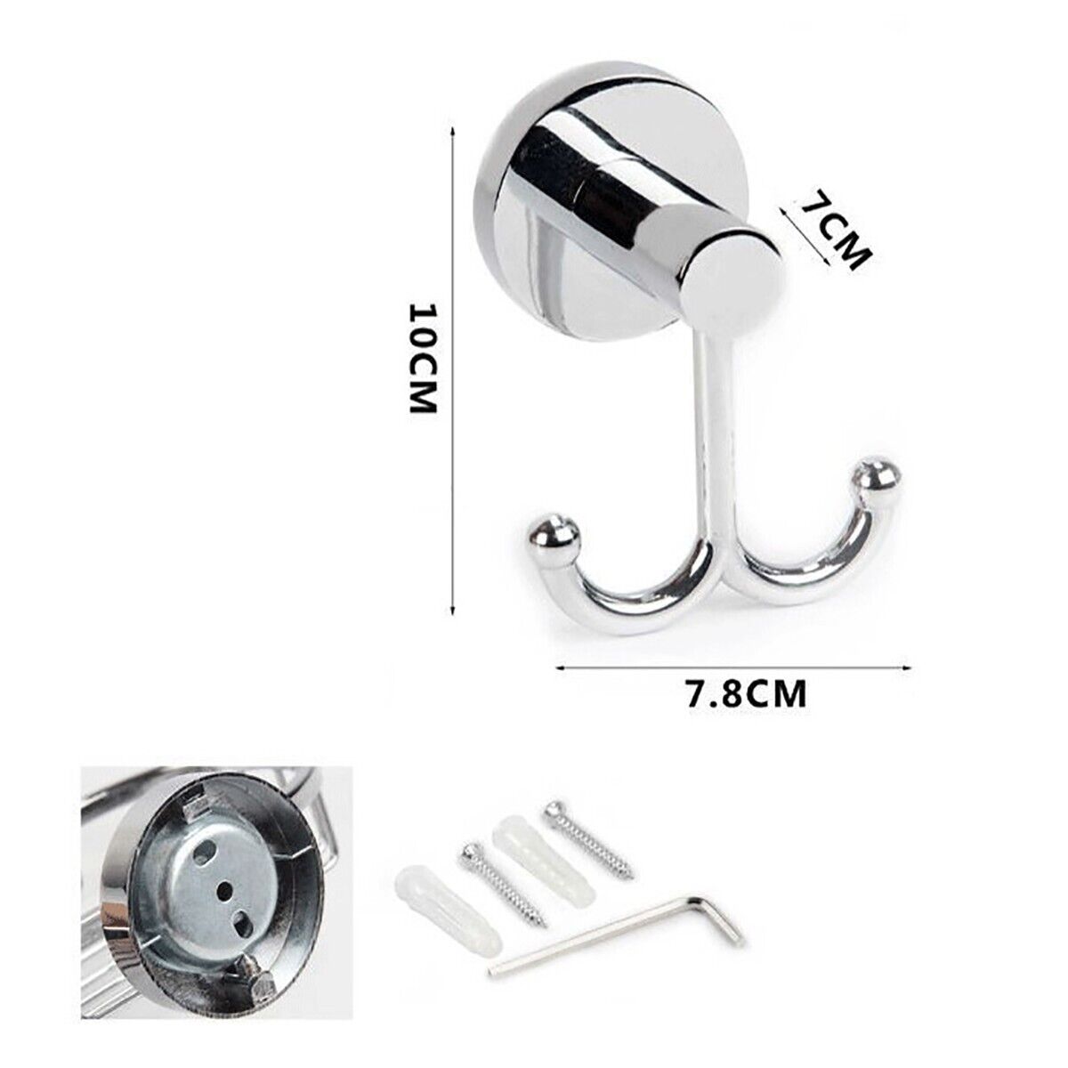 GANCIO APPENDIABITI BAGNO MURO GANCI ASCIUGAMANI CASA CROMATO DA PARETE DGO-007