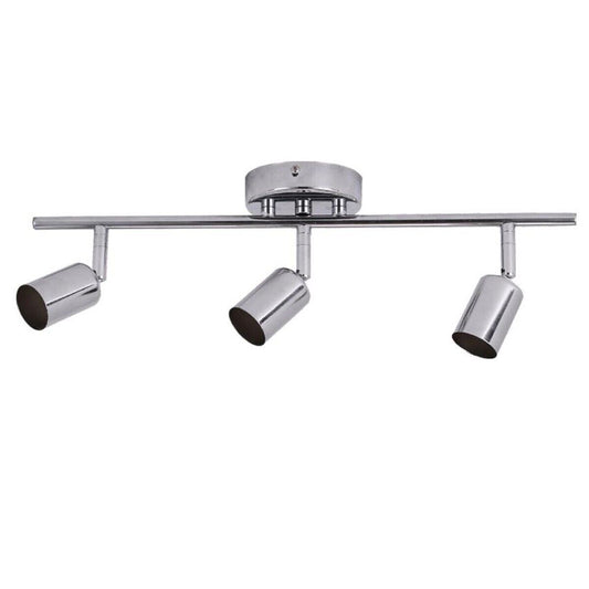 APPLIQUE 3 FARETTI SOFFITTO SOSPENSIONE PLAFFONIERA ORIENTABILI GU10 LED CROMATO