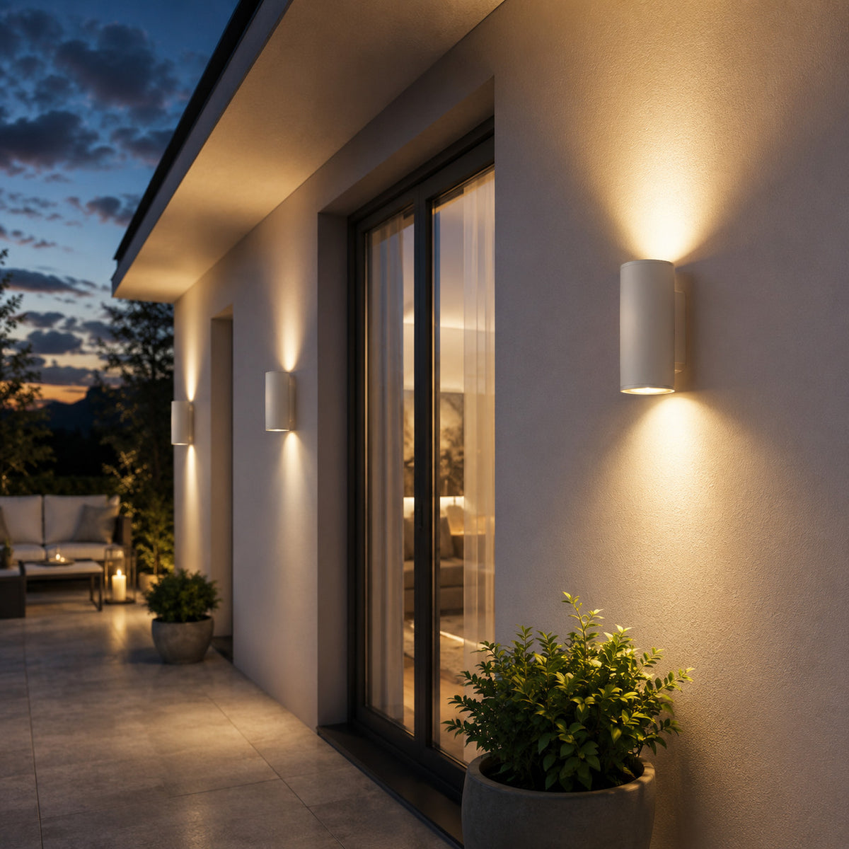 APPLIQUE LED 10W ESTERNO LAMPADA PARETE BIANCA IP65 3000K 4000K 6000K ET-31691