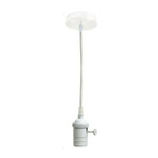 PORTALAMPADA LAMPADARIO SOSPENSIONE SOFFITTO PENDENTE VINTAGE 2MT BIANCO