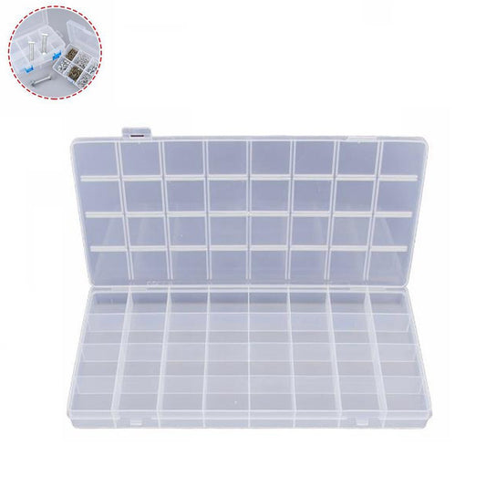 SCATOLA PLASTICA CONTENITORE GIOIELLI PERLINE UTENSILI VITI VARI SCOMPARTI 68512