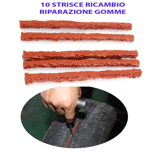 10 BANDELETTES DE RECHANGE KIT DE RÉPARATION DE CREVAISON RÉPARE PNEUS TUBELESS