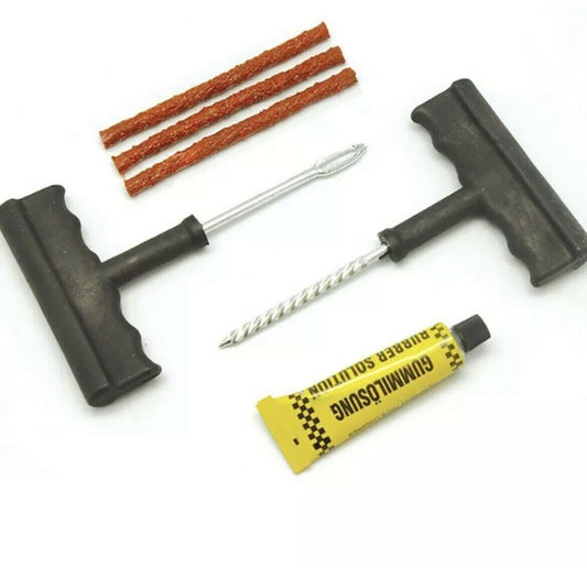 KIT DE RÉPARATION CREVAISON PNEUS ROUES VÉLO MOTO VOITURE 3 INSERTS
