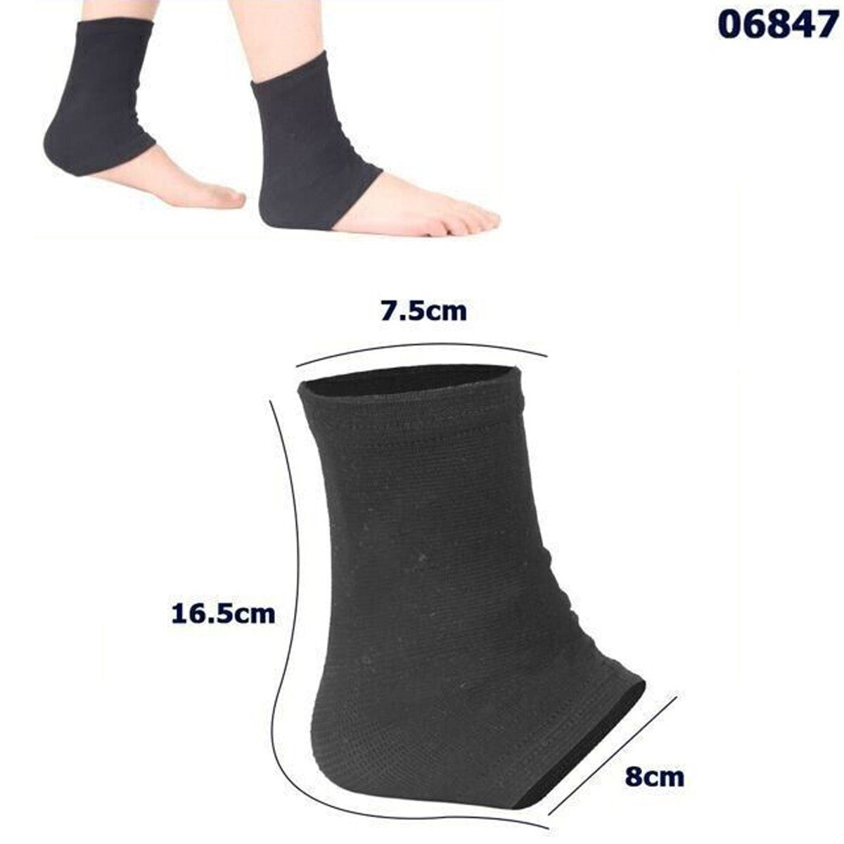 SET DE 2 SUPPORTS CHEVILLE ÉLASTIQUE CHEVILLÈRE PROTECTION SPORT 06847