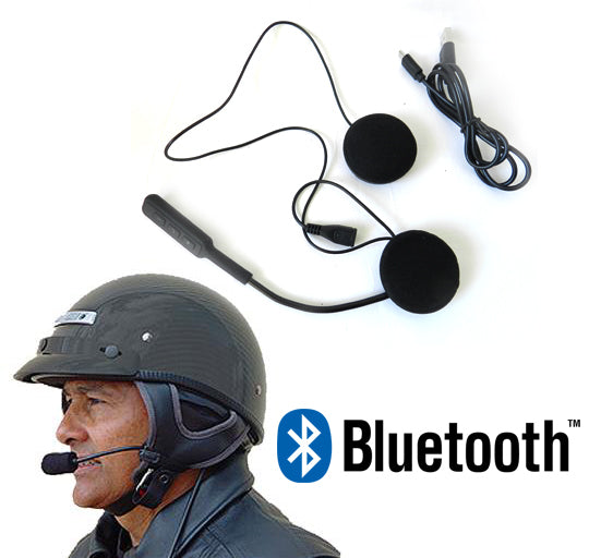 HEADSET MICROFONO AURICOLARE BLUETOOTH IMPERMEABILE PER CASCO MOTO SCOOTER MP3