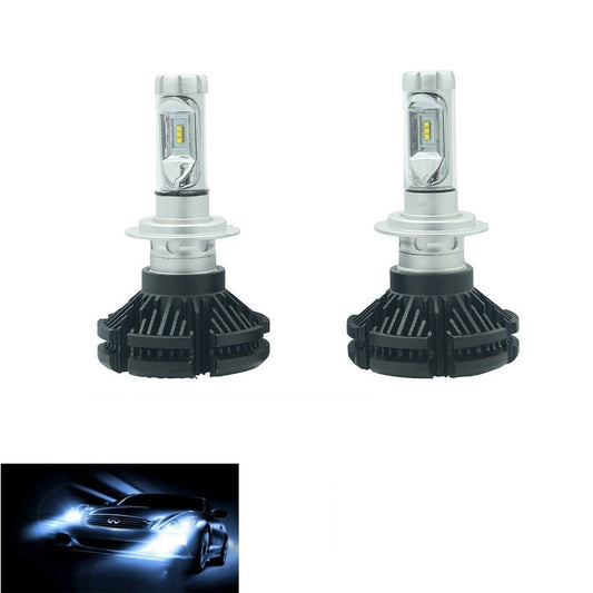 PAIRE D'AMPOULES DE PHARES DE RECHANGE AUTO LED 7S H7 HAUTE LUMINOSITÉ BLANC FROID 50W