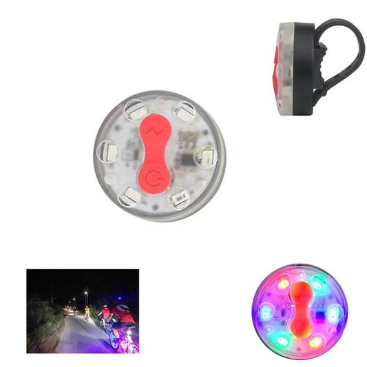 FEU ARRIÈRE LED RECHARGEABLE USB TROTTINETTE VÉLO VTT RGB 0437