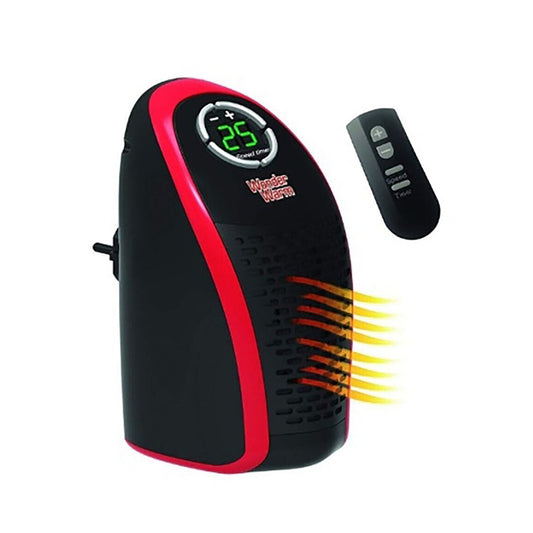 RADIATEUR SOUFFLANT SALLE DE BAIN 500W ÉLECTRIQUE CHAUFFAGE POÊLE PORTABLE CÉRAMIQUE MINUTEUR