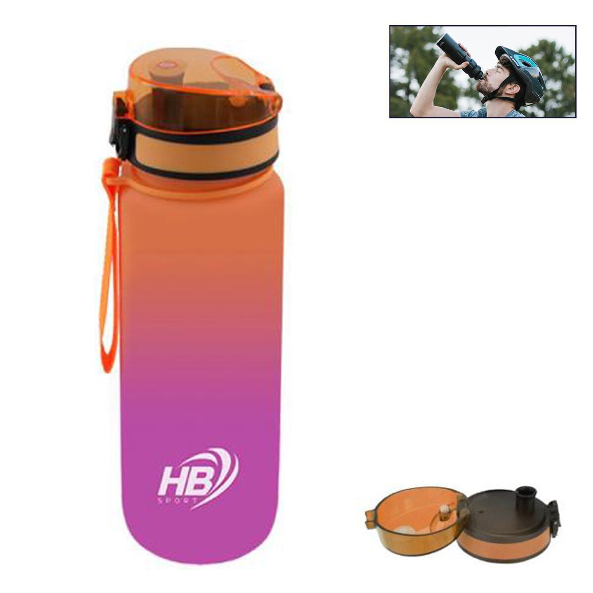 GOURDE DE SPORT TRANSPARENTE BOUTEILLE PORTABLE 750ML SPORT FITNESS