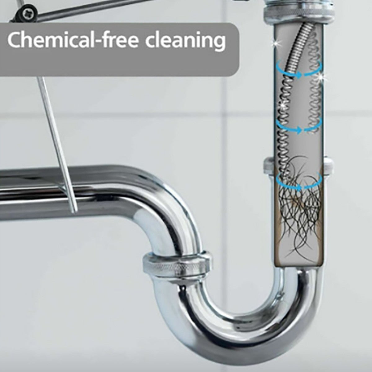 MOLLA STURALAVANDINO STURA TUBI A SPIRALE PER SCARICO FOGNE WC BAGNO ODORI 5 MT