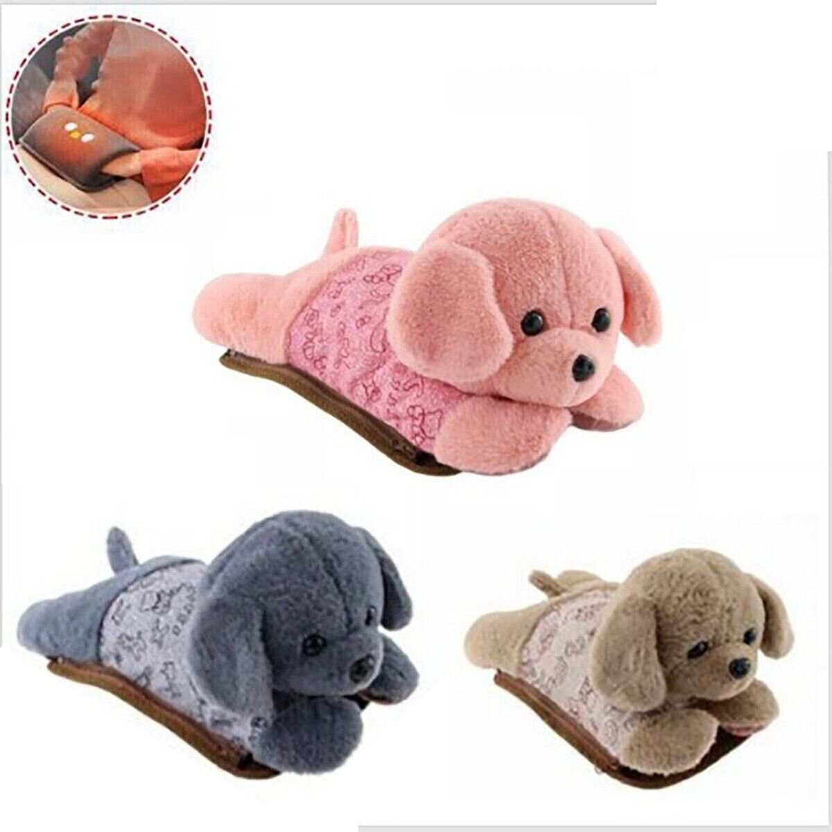 BORSA ACQUA CALDA ELETTRICA SCALDINO SCALDA MANI LETTO RICARICABILE PELUCHE CANE