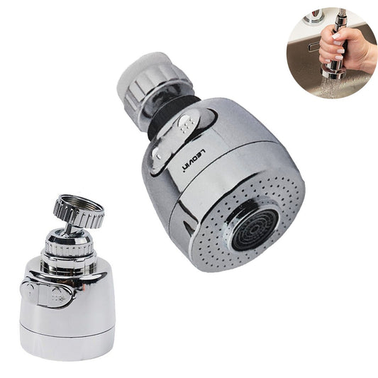 ROMPIGETTO RUBINETTO PER LAVELLO CUCINA UNIVERSALE GIREVOLE 2 GETTI AREATORE