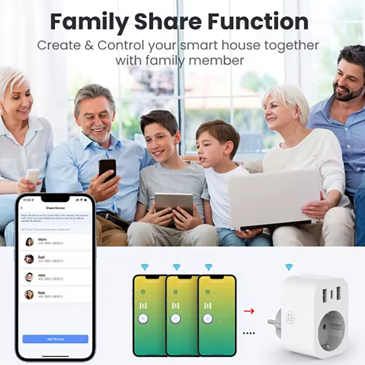 PRISE INTELLIGENTE WIFI 16A 3680W USB TYPE C ALEXA GOOGLE TUYA SMART LIFE MINUTEUR WIBY