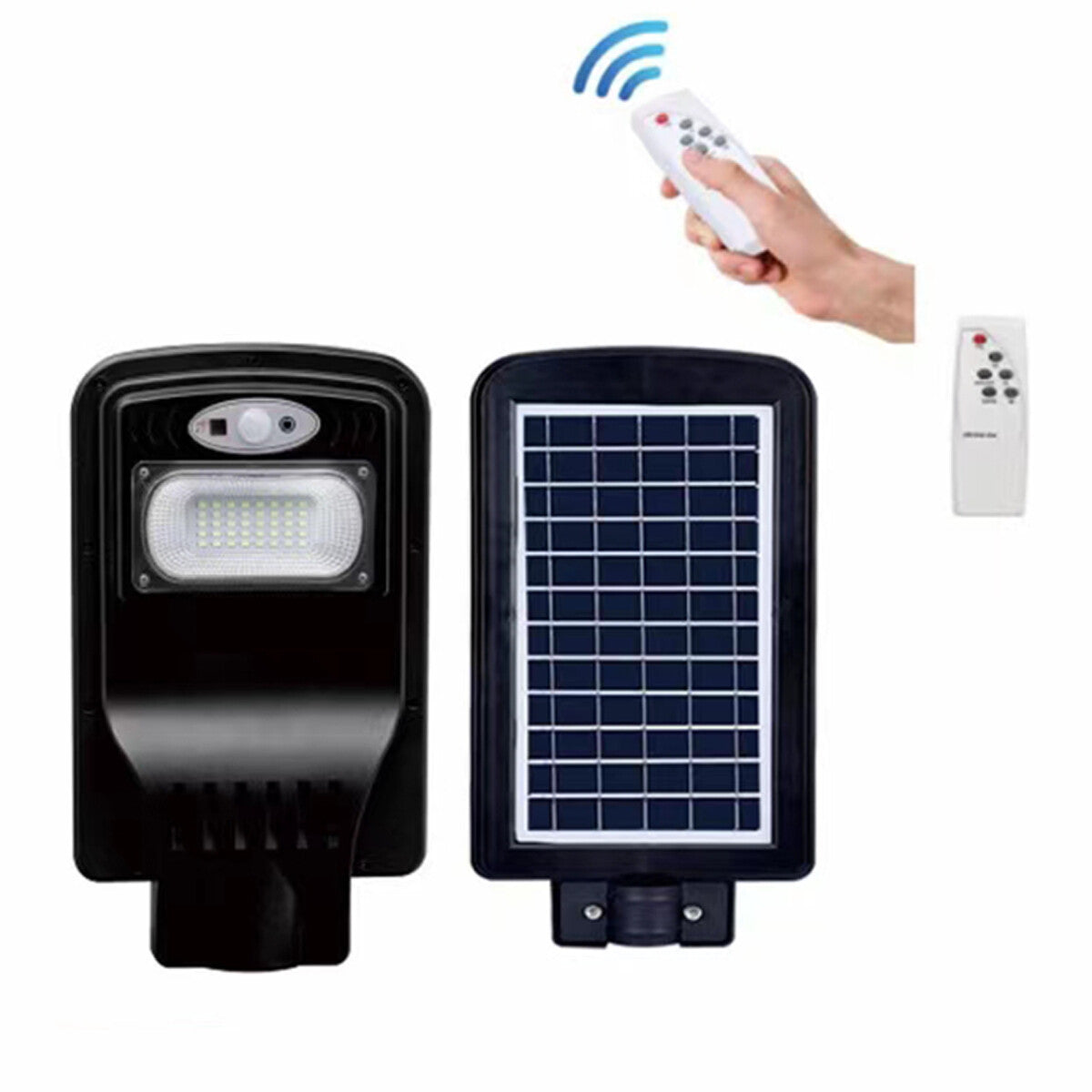 LAMPADAIRE PROJECTEUR LED 40W AVEC PANNEAU SOLAIRE TÉLÉCOMMANDE CRÉPUSCULAIRE
