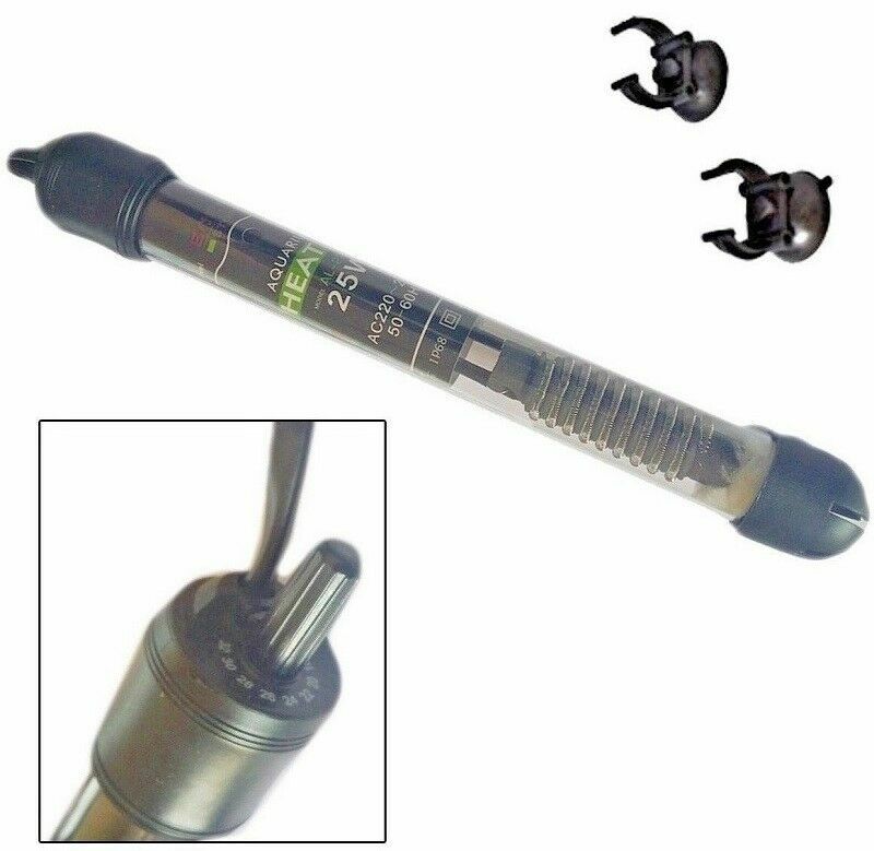 THERMOSTAT CHAUFFANT POUR AQUARIUM RÉGULATEUR DE TEMPÉRATURE 25W IMMERSIBLE