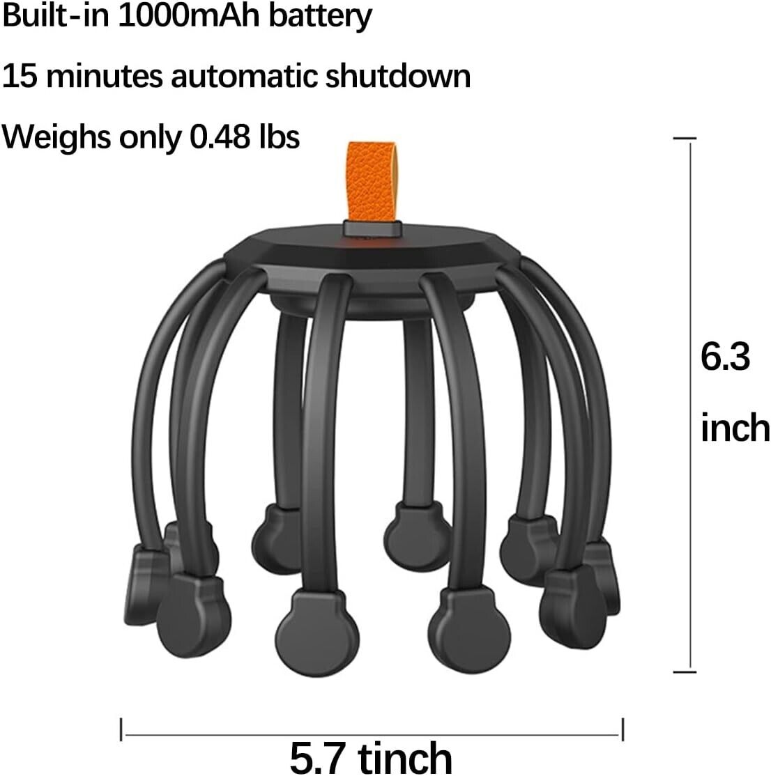 MASSAGGIATORE A RAGNO ELETTRICO PER LA TESTA RILASSANTE PER IL CUOIO CAPELLUTO