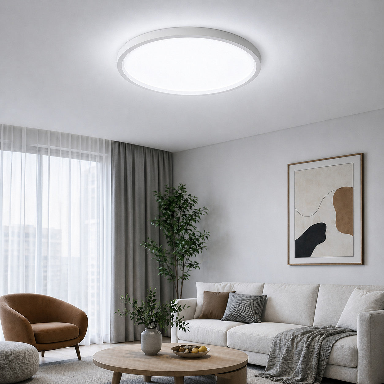 PLAFONIERA LED 24W TONDA Ø30CM 3CCT LUCE 3000K 4000K 6500K SOFFITTO BTL-1001