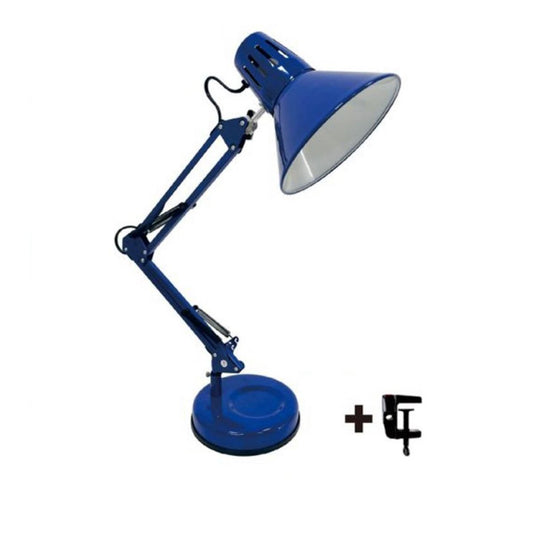 LAMPE ESTHÉTICIENNE ARTICULÉE ORIENTABLE E27 BASE DE BUREAU DE TABLE BLEUE TD-101
