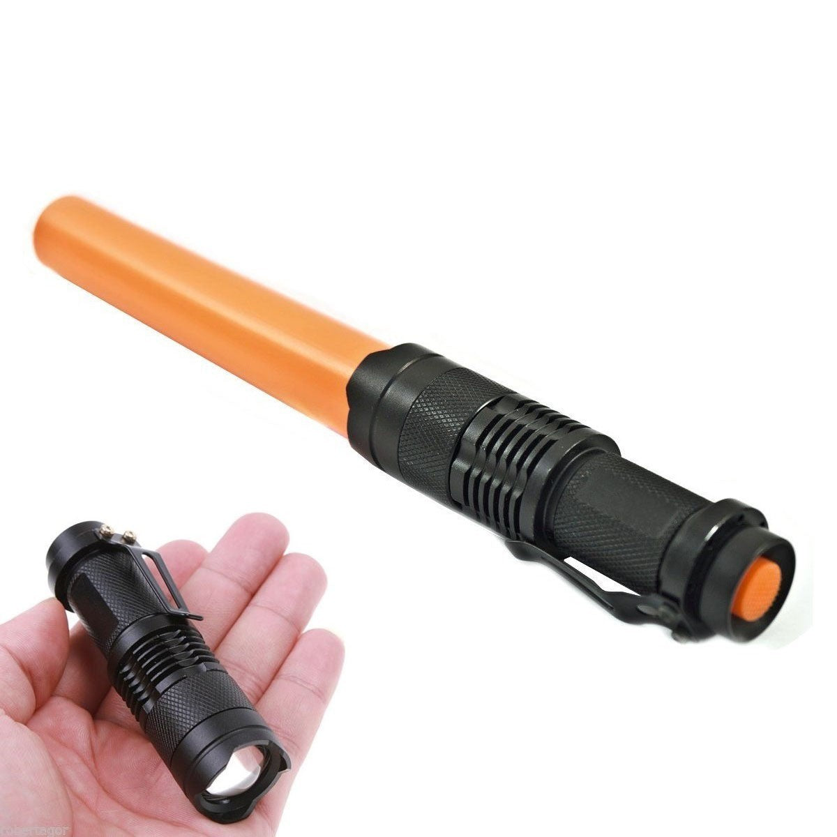 MINI TORCHE LED LUMIÈRE BLANCHE 3 W LUMEN RECHARGEABLE ROBUSTE CROCHET DE SIGNALISATION