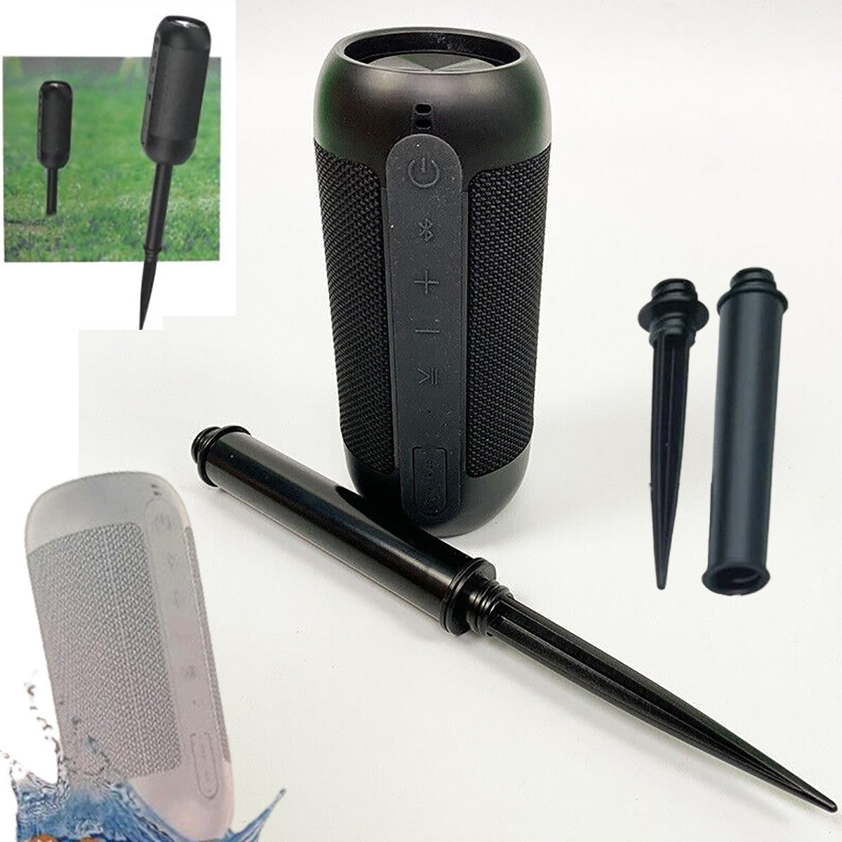 ENCEINTE BLUETOOTH PIQUET SABLE PLAGE JARDIN EXTÉRIEUR HAUT-PARLEUR