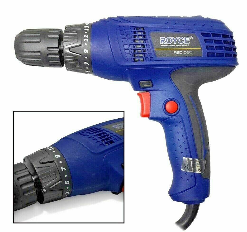 TRAPANO ELETTRICO AVVITATORE AUTOSERRANTE 560W WATT 10MM 900RPM ROYCE RED-560