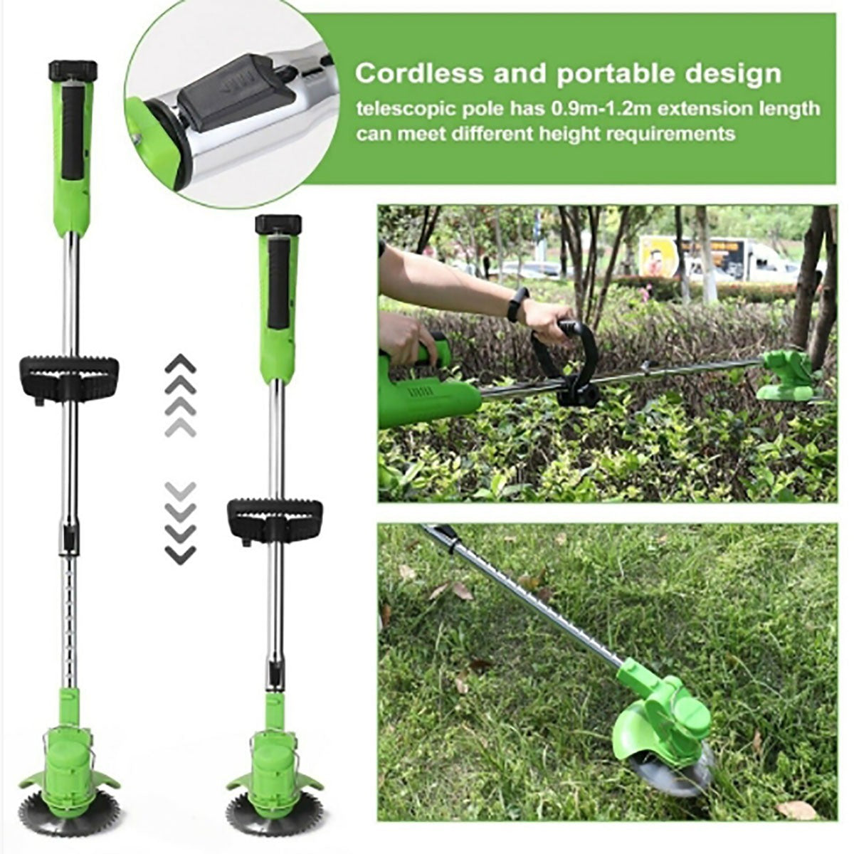 DECESPUGLIATORE TAGLIA TOSA ERBA BATTERIA RICARICABILE 21V SENZA FILI GIARDINO
