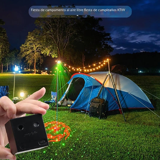 MINI LASER DE SOIRÉE LED RGB CUBE MAGIQUE AUTO RECHARGEABLE DISCOTHÈQUE CAPTEUR