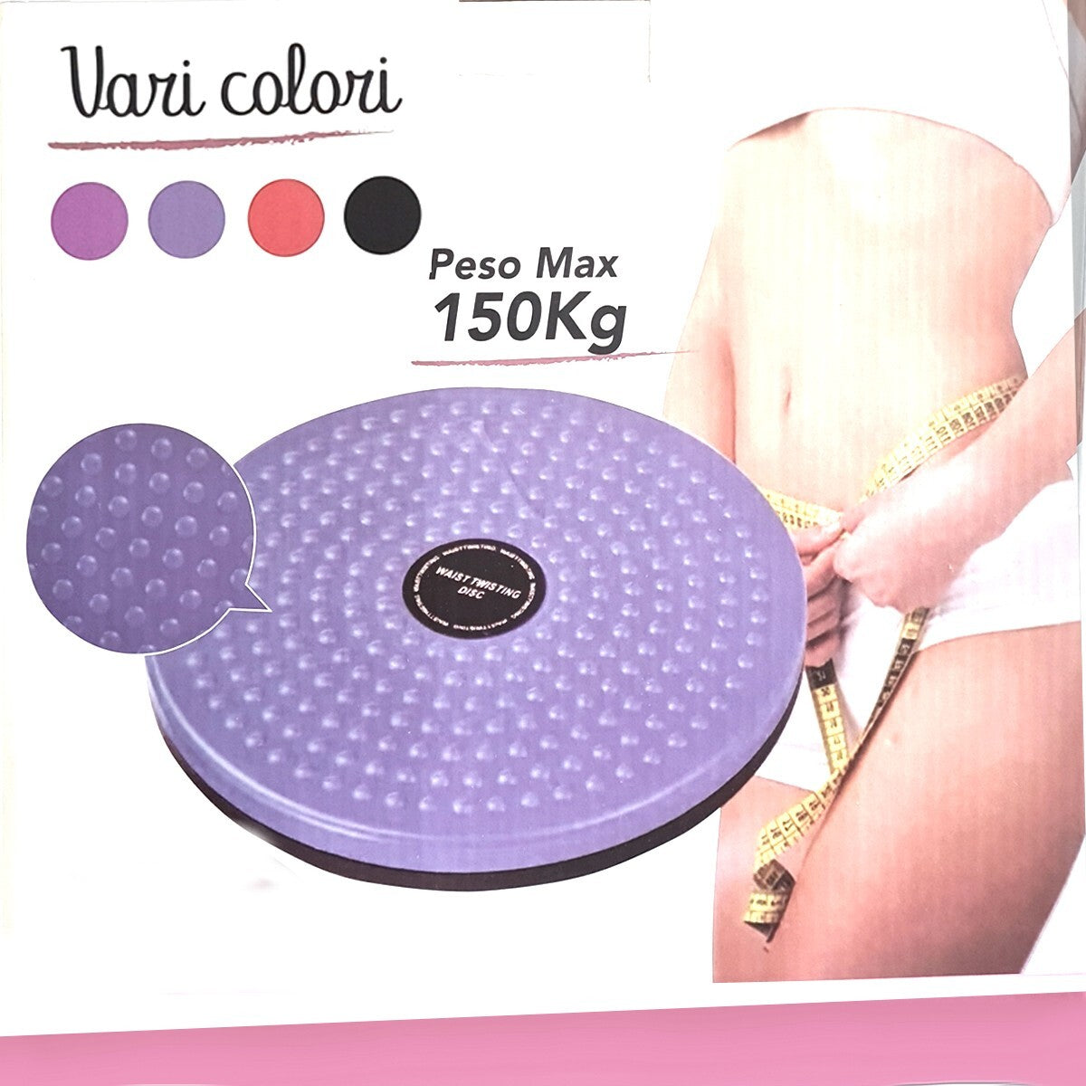 DISCO ROTANTE  FITNESS TORSIONE ALLENAMENTO GAMBE VITA FIANCHI EQUILIBRIO PIEDI