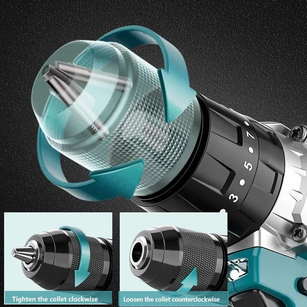 KIT AVVITATORE AD IMPULSI E TRAPANO CON 2 BATTERIE 88V 3200 GIRI ATTREZZI 1280NM