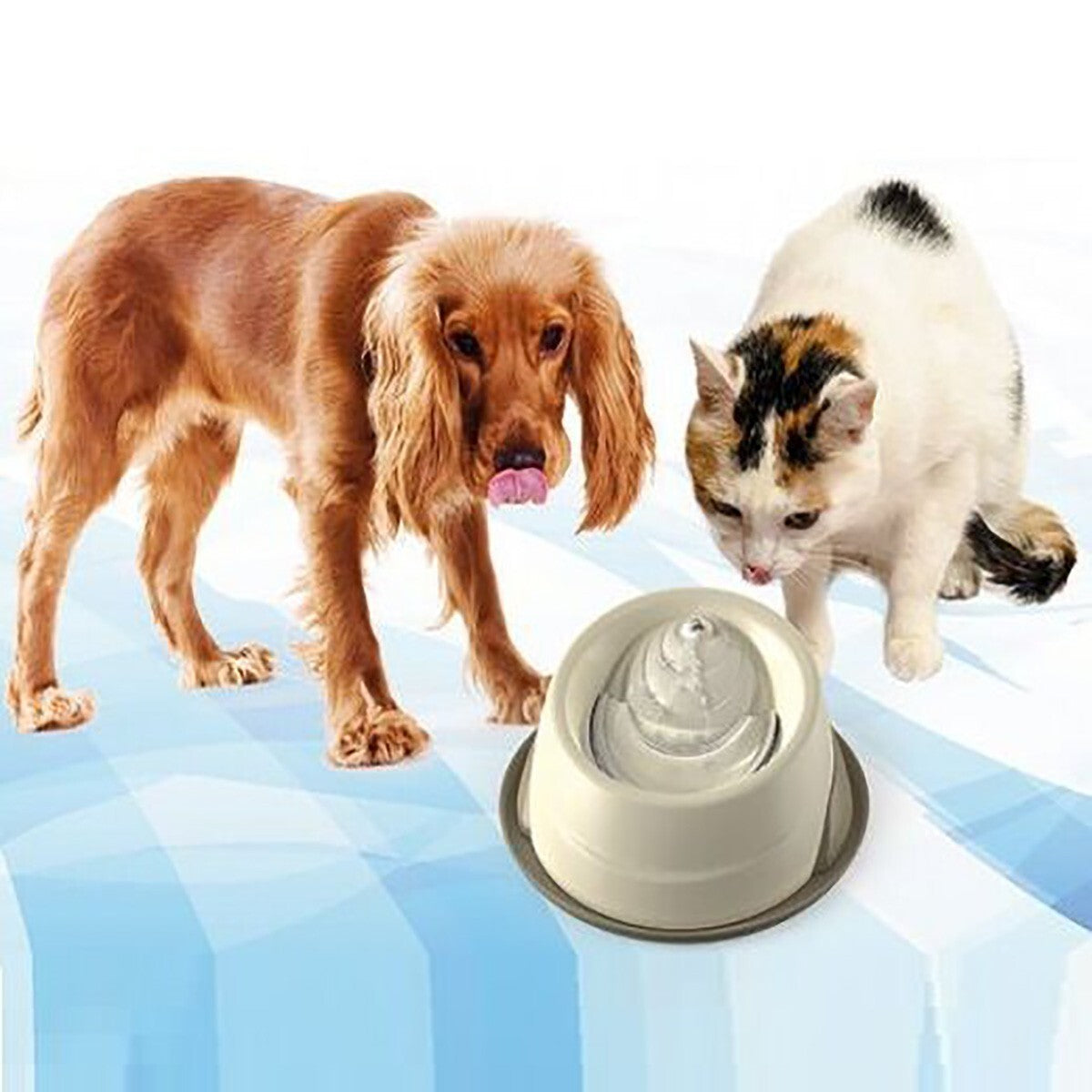 GAMELLE AUTOMATIQUE FONTAINE PLATEAU EAU COURANTE POUR CHIEN ET CHAT ANTIDÉRAPANT