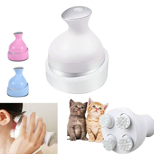 MASSEUR DE CUIR CHEVELU RECHARGEABLE TÊTE MASSAGE CHAT STRESS MZ5568