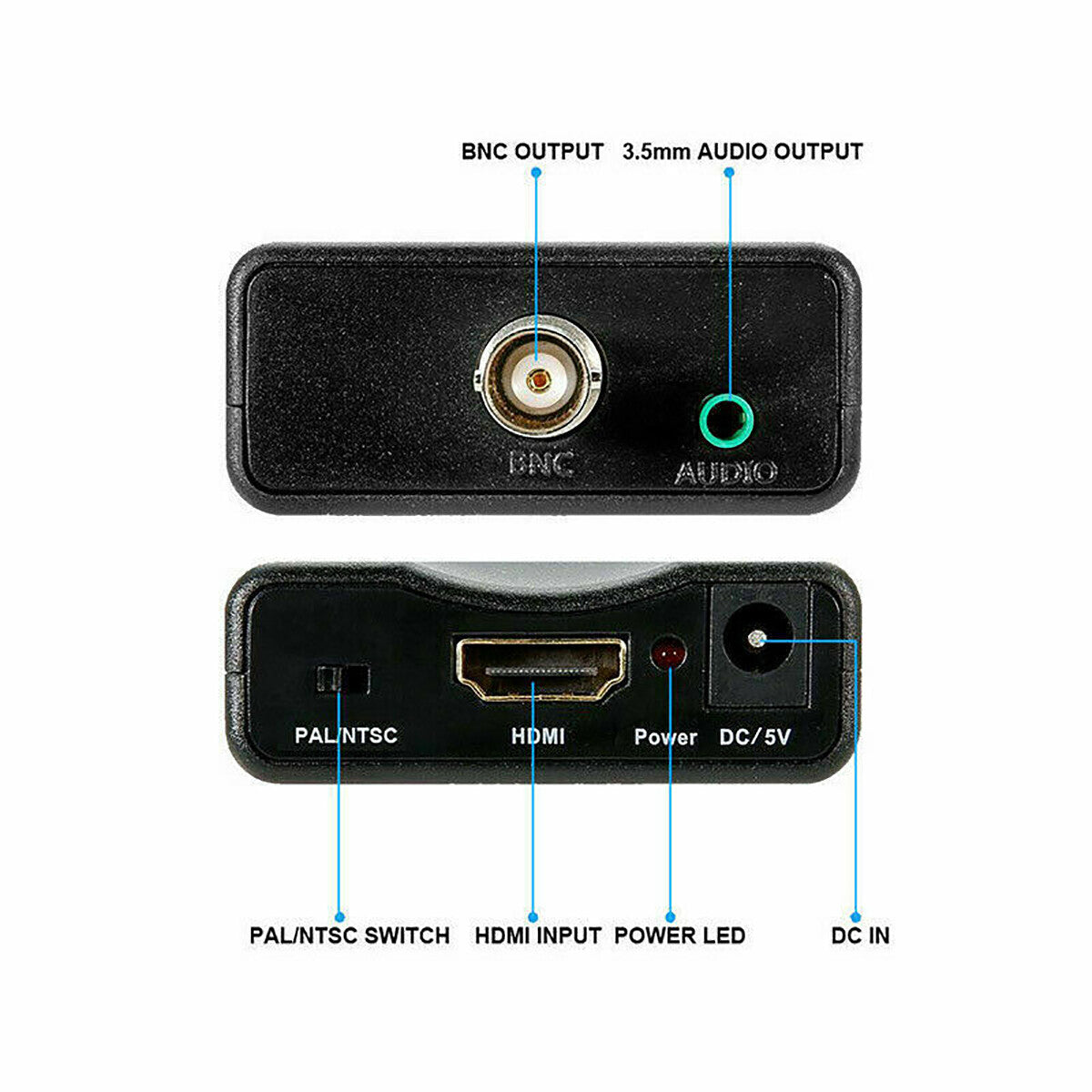 CONVERTISSEUR VIDÉO HDMI VERS BNC POUR SYSTÈMES DE VIDÉOSURVEILLANCE CCTV PAL NTSC