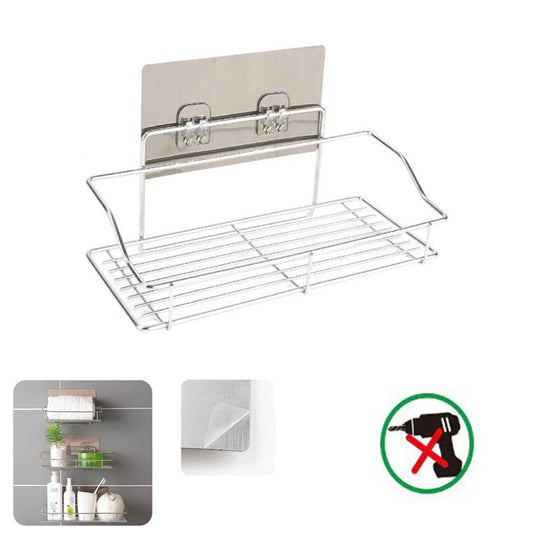 ÉTAGÈRE MURALE ADHÉSIVE RANGEMENT ORGANISATEUR SALLE DE BAIN CUISINE 03497
