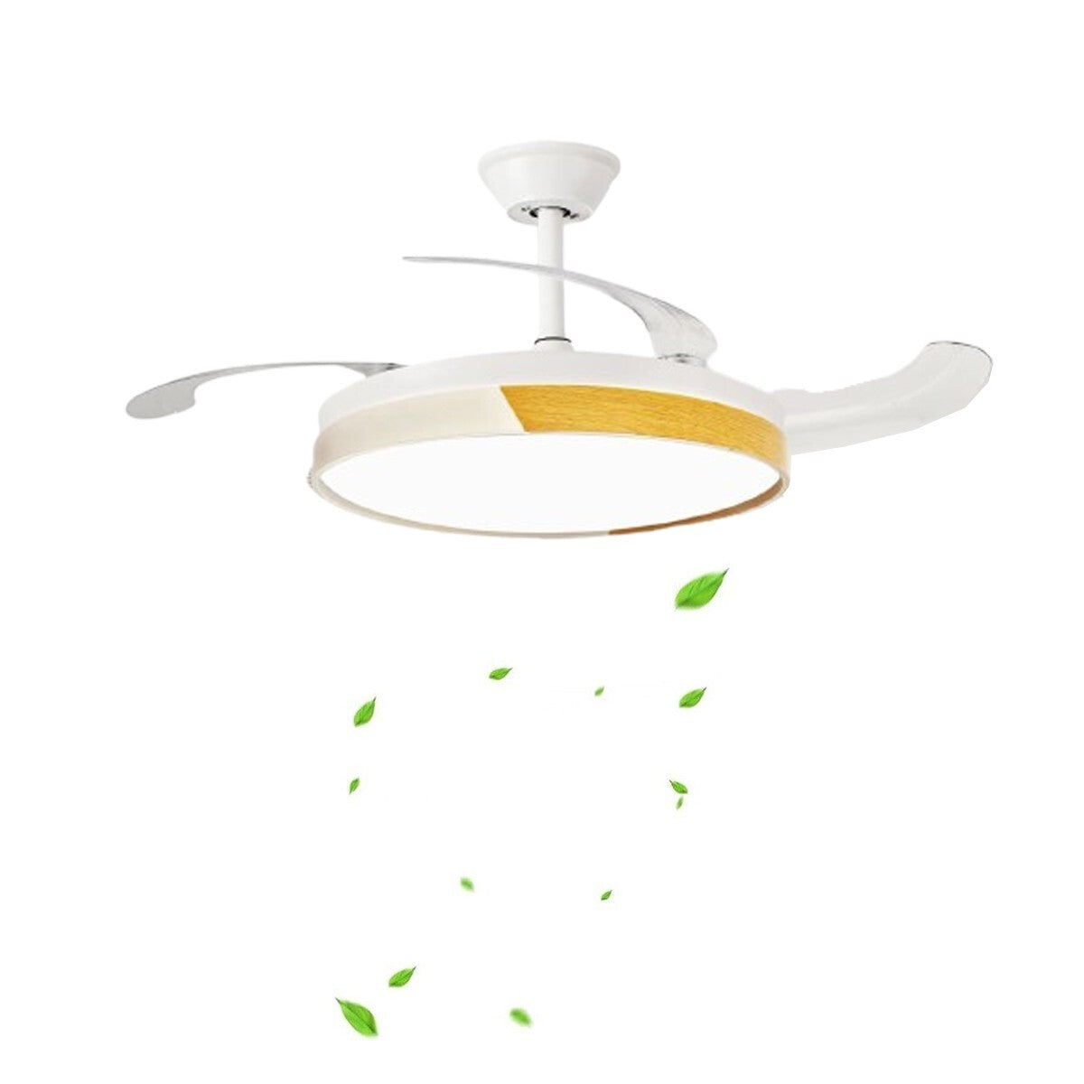 VENTILATEUR DE PLAFOND LUMIÈRE LED 3000K 6500k PLAFONNIER LUSTRE 85W 50 CM SJ-200