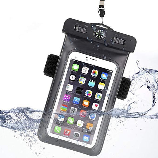 CUSTODIA COVER IMPERMEABILE CON BUSSOLA PER SMARTPHONE 4'' POLLICI BRACCIO