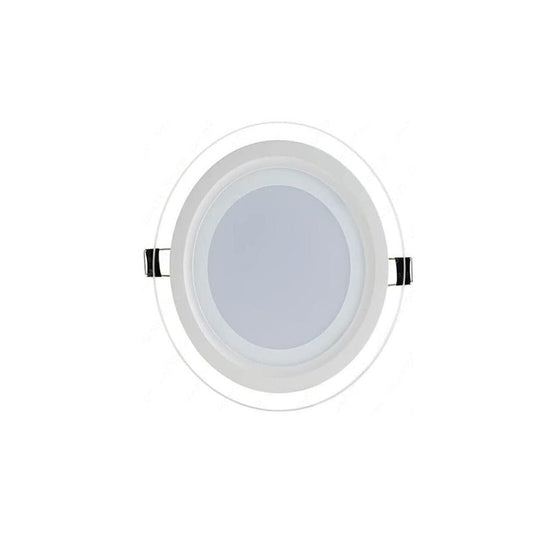 SPOT LED ENCASTRABLE 6W LUMIÈRE FROIDE CADRE ROND BLANC 5DM VERRE FM-20053