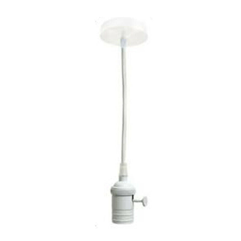 PORTALAMPADA LAMPADARIO SOSPENSIONE SOFFITTO PENDENTE VINTAGE 2MT BIANCO