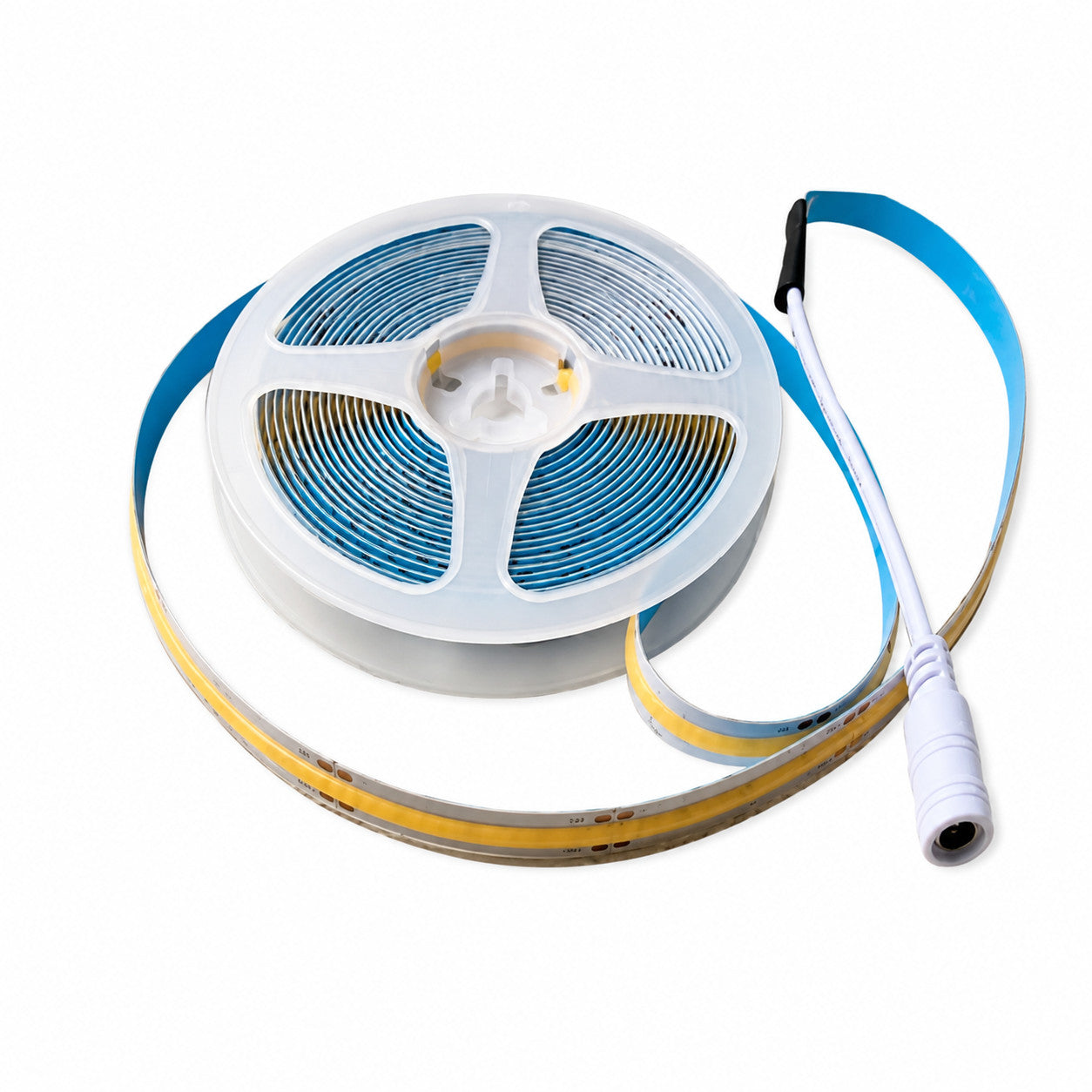 BANDEAU COB 12W/M ADHÉSIF 5M LUMIÈRE BLEUE 60W SÉCABLE FLEXIBLE COB 320 LED 12V