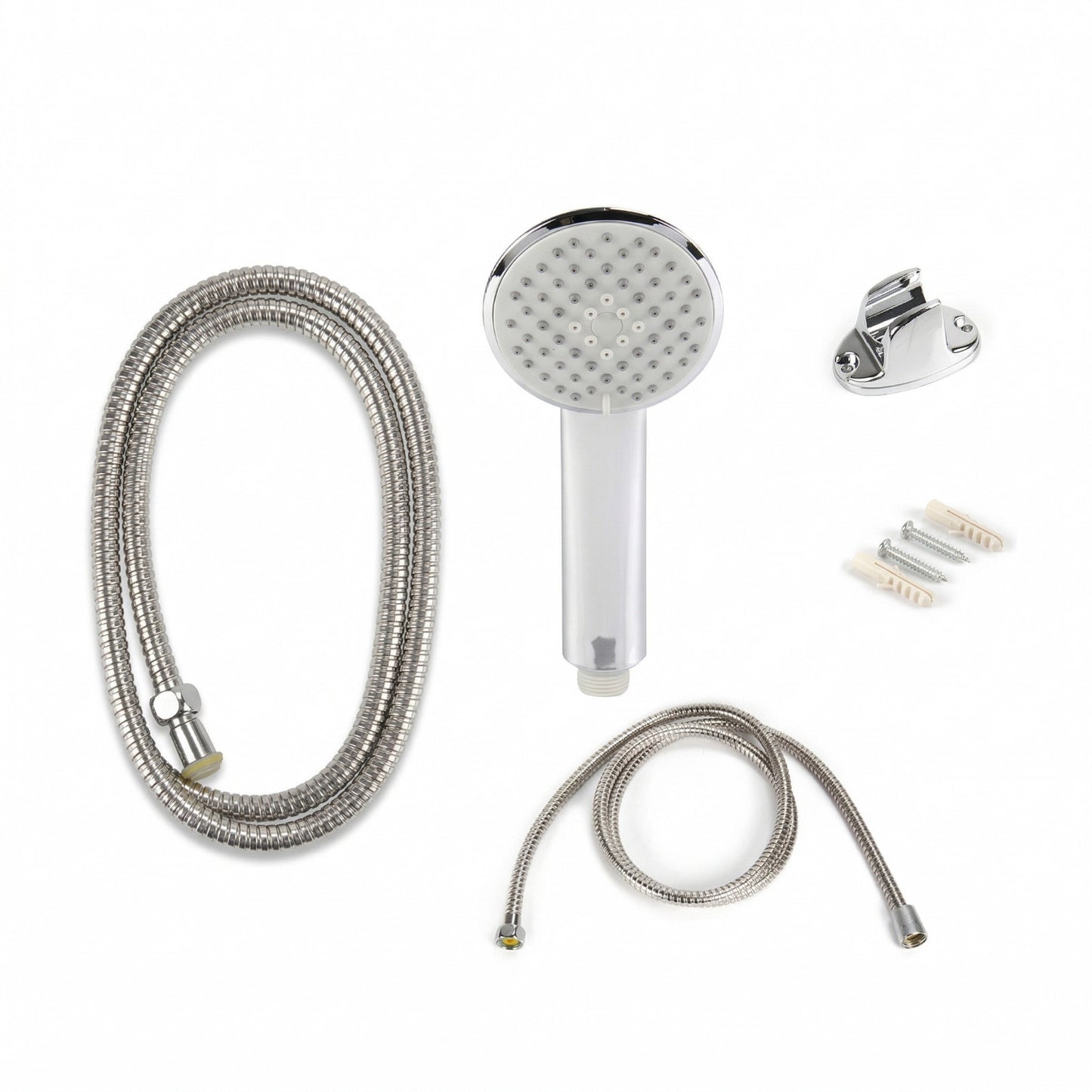 KIT DOCCETTA CROMATA CON FLESSIBILE 1,8M SUPPORTO BAGNO DOCCIA JT-048-2 01936