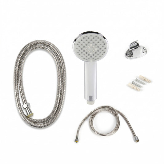 KIT DOCCETTA CROMATA CON FLESSIBILE 1,8M SUPPORTO BAGNO DOCCIA JT-048-2 01936