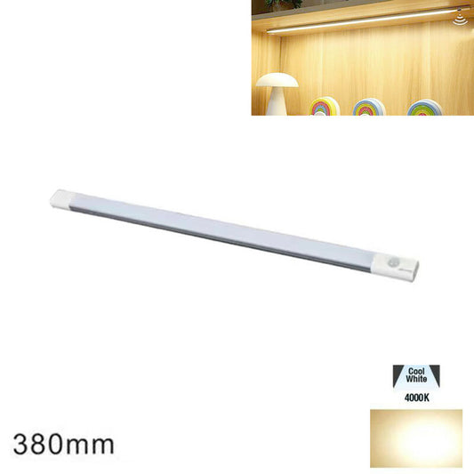 BARRE LED CUISINE LUMIÈRE NATURELLE DÉTECTEUR DE MOUVEMENT SOUS-MEUBLE HAUT RECHARGEABLE 38CM
