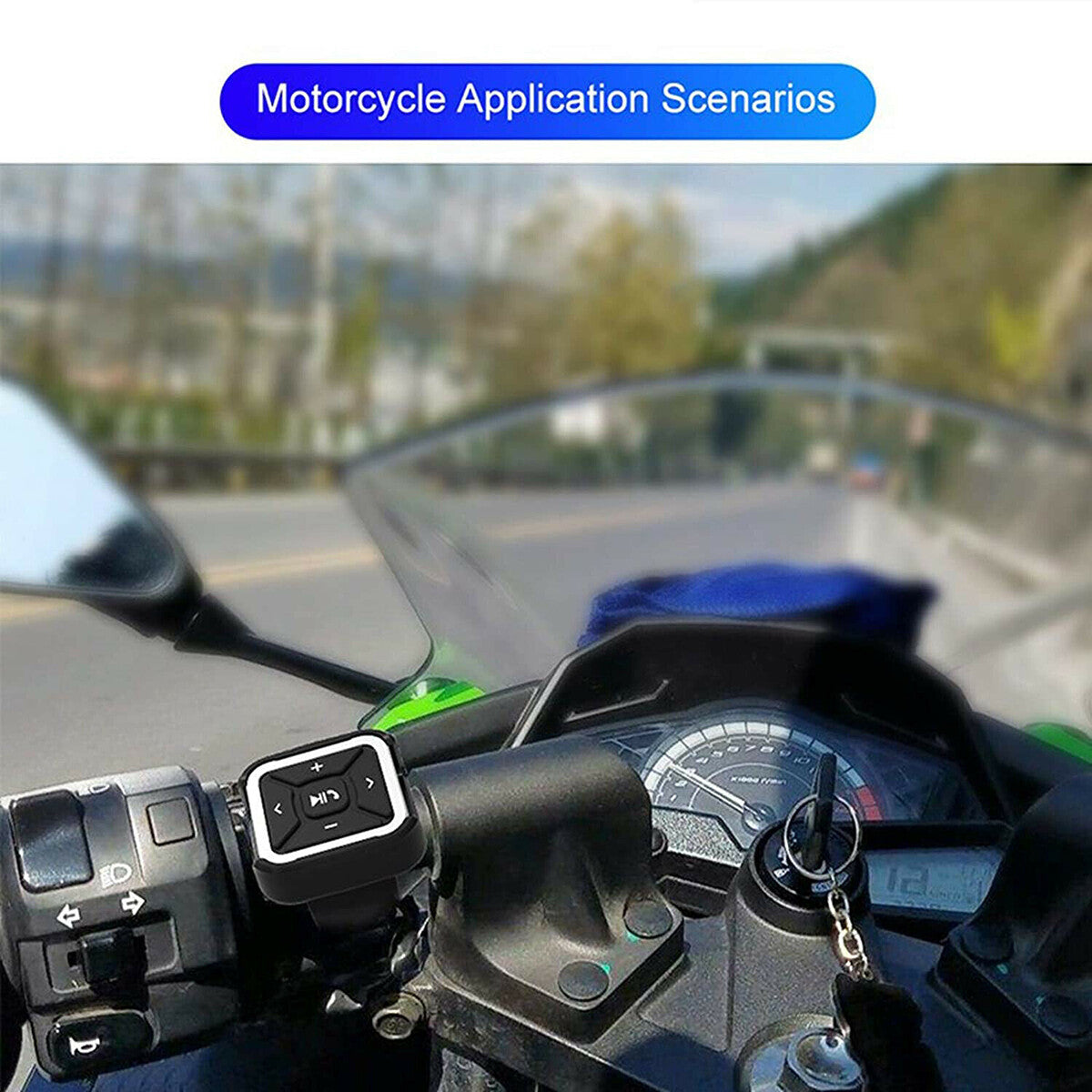 TELECOMANDO BLUETOOTH COMANDI AL VOLANTE PER SMARTPHON IN AUTO MOTO BICI WI-FI