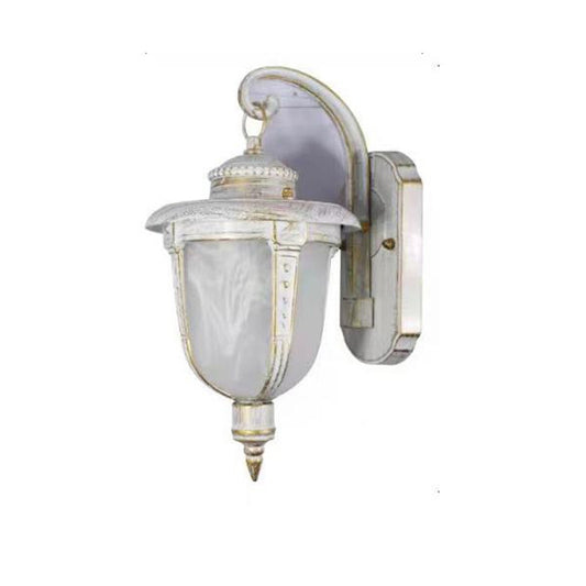 LAMPE LANTERNE SPOT MURAL APPLIQUE JARDIN E27 EXTÉRIEUR BLANC CASSÉ AS-3