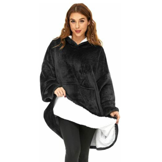 SWEAT À CAPUCHE EN POLAIRE GÉANT CHAUD OVERSIZE PORTABLE