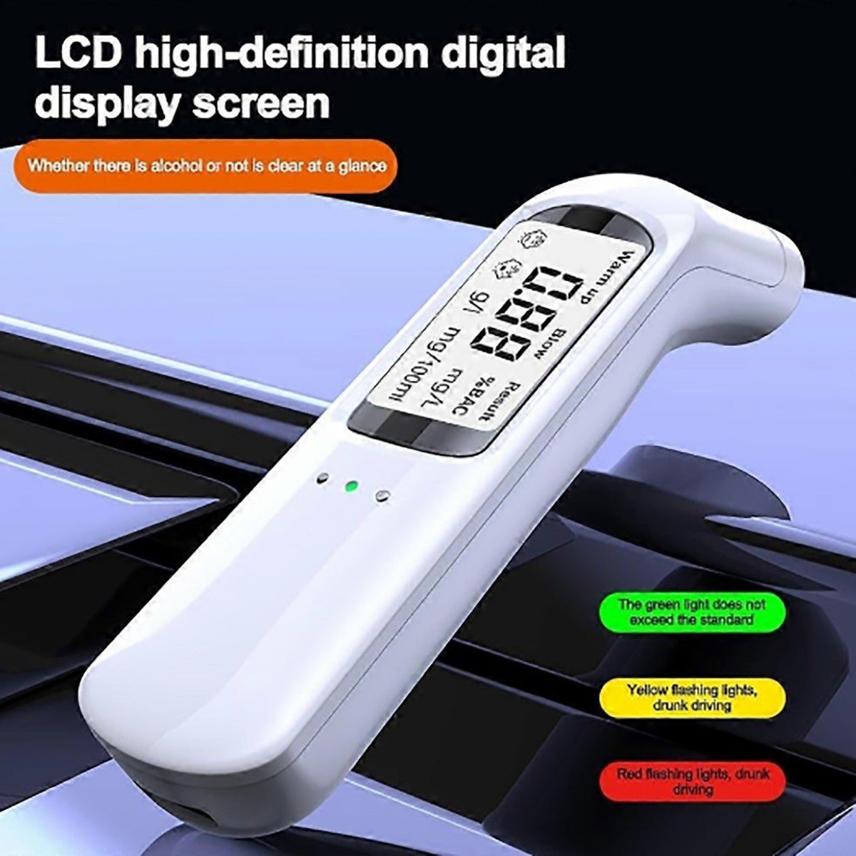 ALCOOL TEST PORTATILE MR998 DISPLAY LED TESTER ETILOMETRO SENZA CONTATTO EBREZZA