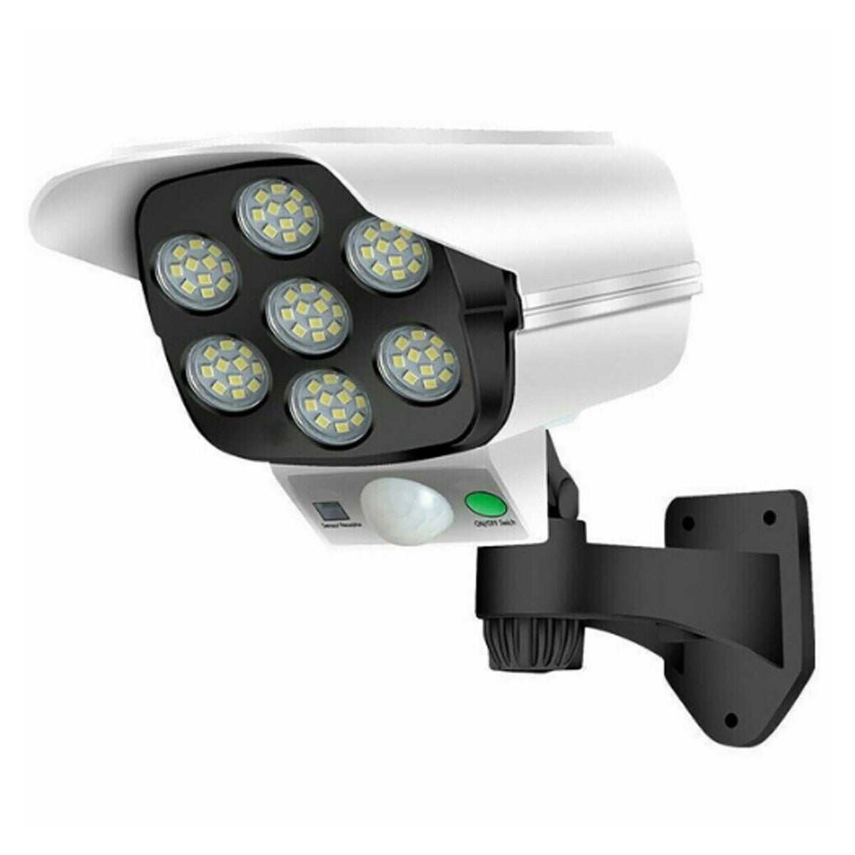 CAMÉRA FACTICE PANNEAU SOLAIRE AVEC DÉTECTEUR DE MOUVEMENT 77 LED PROJECTEUR LUMIÈRE 0387