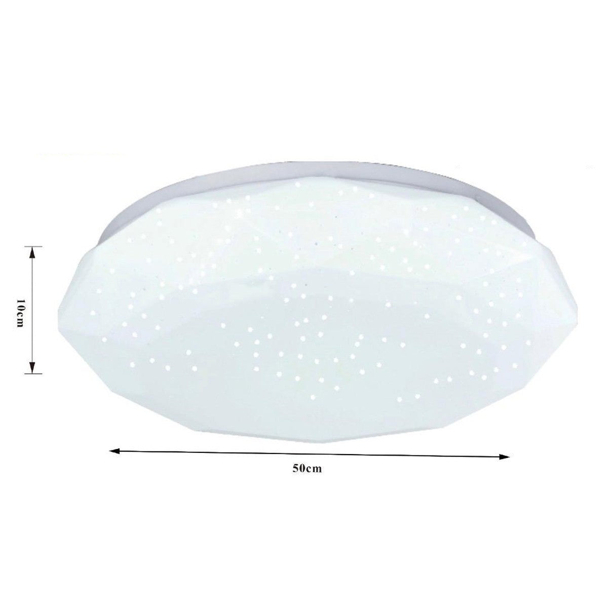 PLAFONIERA LED 60W 3000K 4000K 6500K LUCE REGOLABILE STILE DIAMANTE 31600