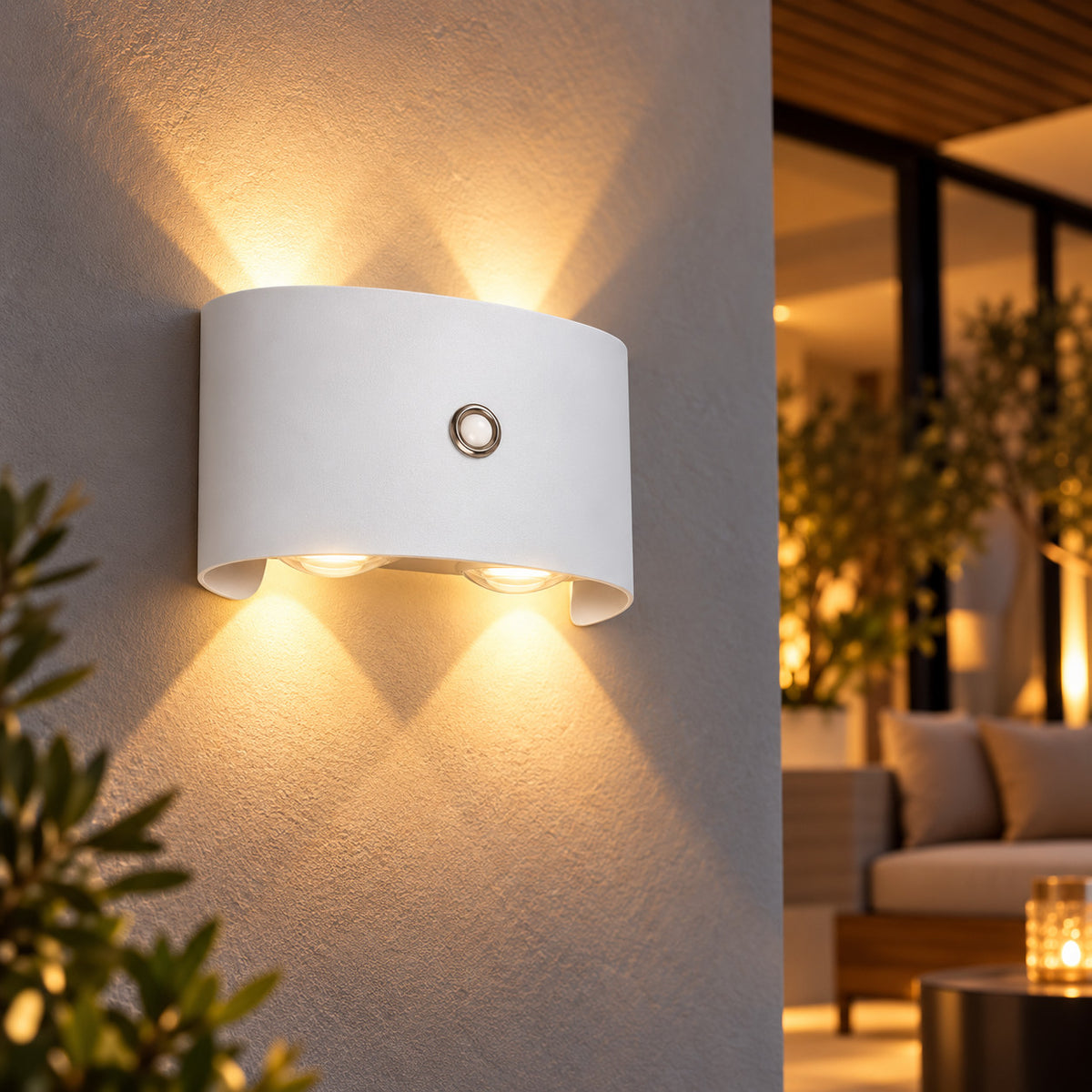 APPLIQUE LED 8W BIANCA IP65 LAMPADA PARETE ESTERNO 3000K 4000K 6000K ET-31670